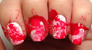 Blood Splatter Nails