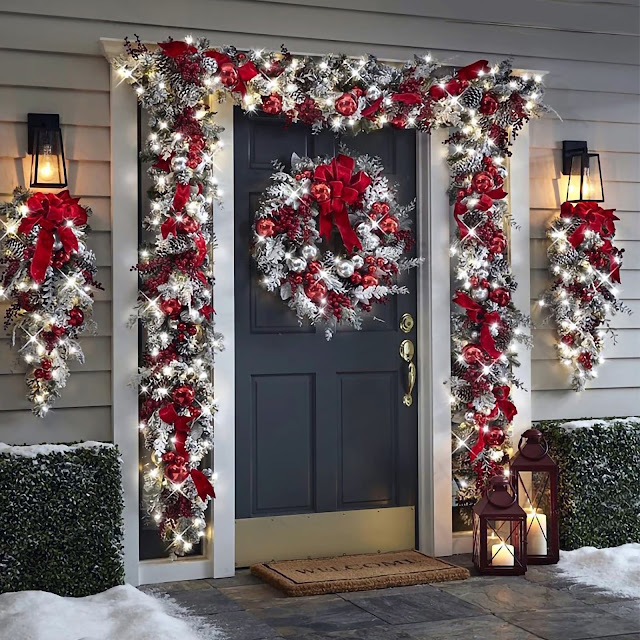 how to dress your front door for christmas