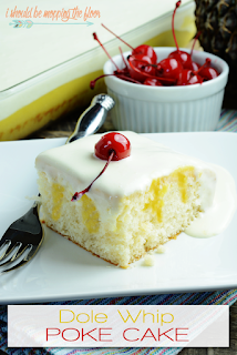 Dole Whip Poke Cake: all of the flavors of the legendary Disney treat into a delicious, moist, poke cake.