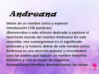 significado del nombre Andreana