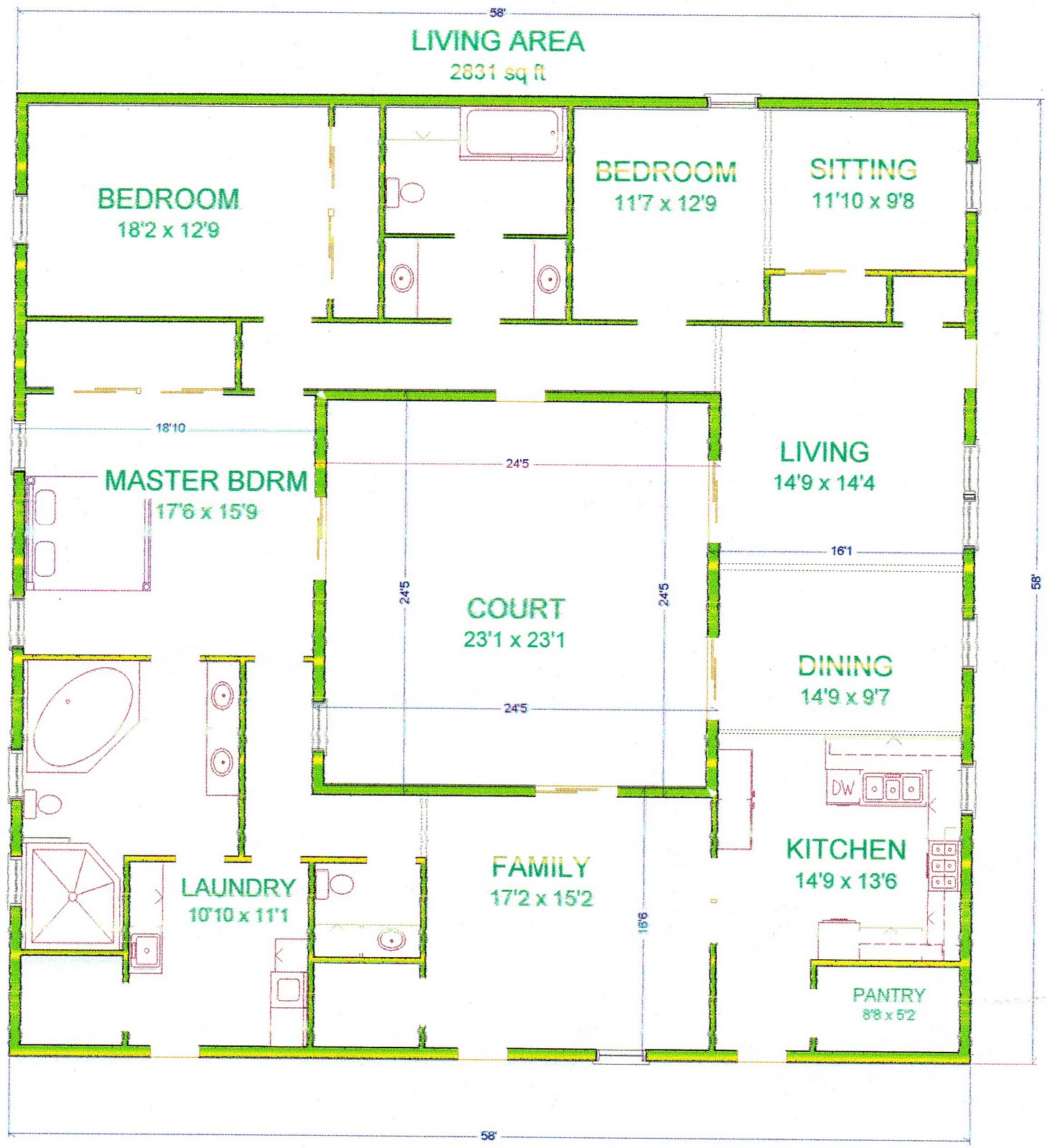 Grama Sue s Floor  Plan  Play Land Olivia s Courtyard 