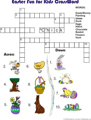 Printable Crossword Puzzles  Kids on Crossword Puzzles For Kids Printable