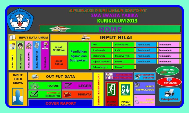 Download Aplikasi E-Raport Kurikulum 2013 Revisi 2016/2017 