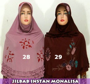  Jilbab instan monalisa  variasi bordir