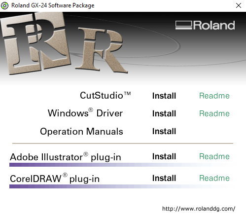 Programa de roland Cut Studio y Drives roland CAMM Para corte de Vinilos