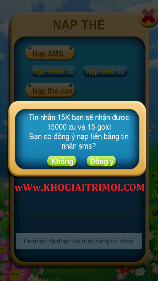 Hướng dẫn nạp xu trong game game Bigone Garden