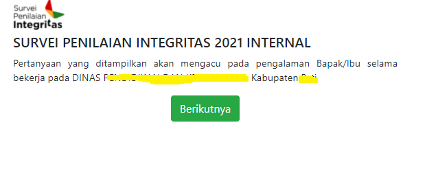 Pengisian Survei Penilaian Integritas KPK 2021