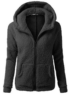 Baguet Women Lapel Fleece Fuzzy Faux Outwear Zip Up Shearling Winter Jackets Coat Hoodie