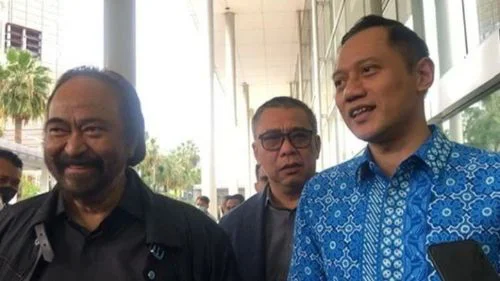 Ketua Umum Partai NasDem Surya Paloh bertemu dengan Ketua Umum Partai Demokrat Agus Harimurti Yudhoyono (AHY)