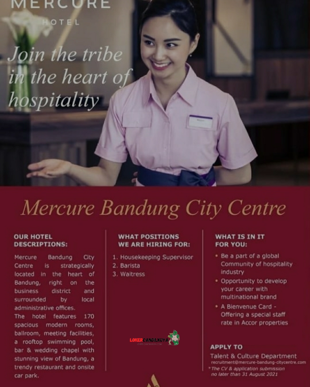 Lowongan Kerja Mercure Bandung City Centre