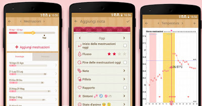 il mio calendario applicazione per controllo del ciclo mestruale