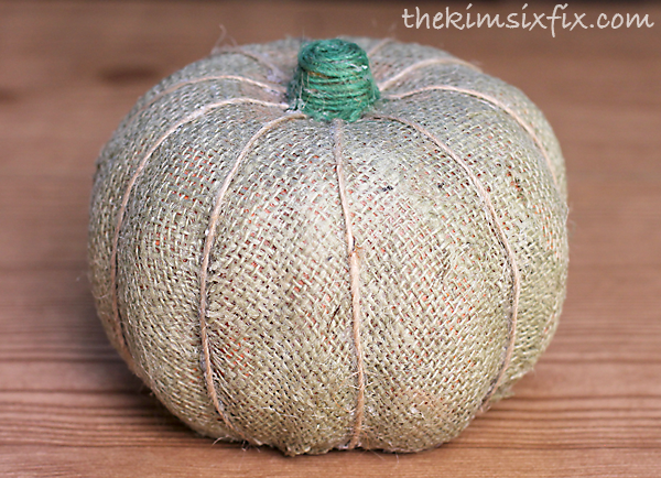 Burlap pumpkin