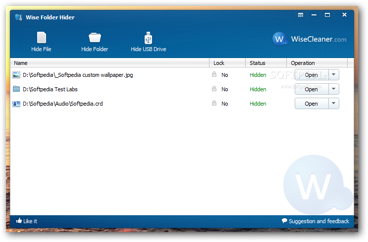 برنامج اخفاء الملفات على ويندوز 7 Portable Wise Folder Hider