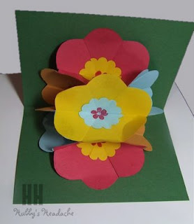 seven flower pop up card