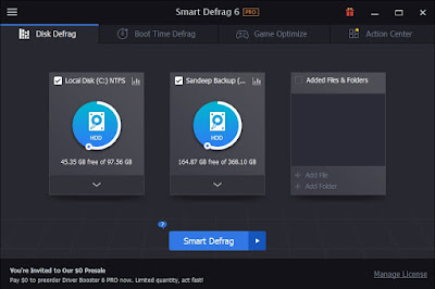 Smart Defrag 6.4 with Promo License Key on Virus Solution Provider