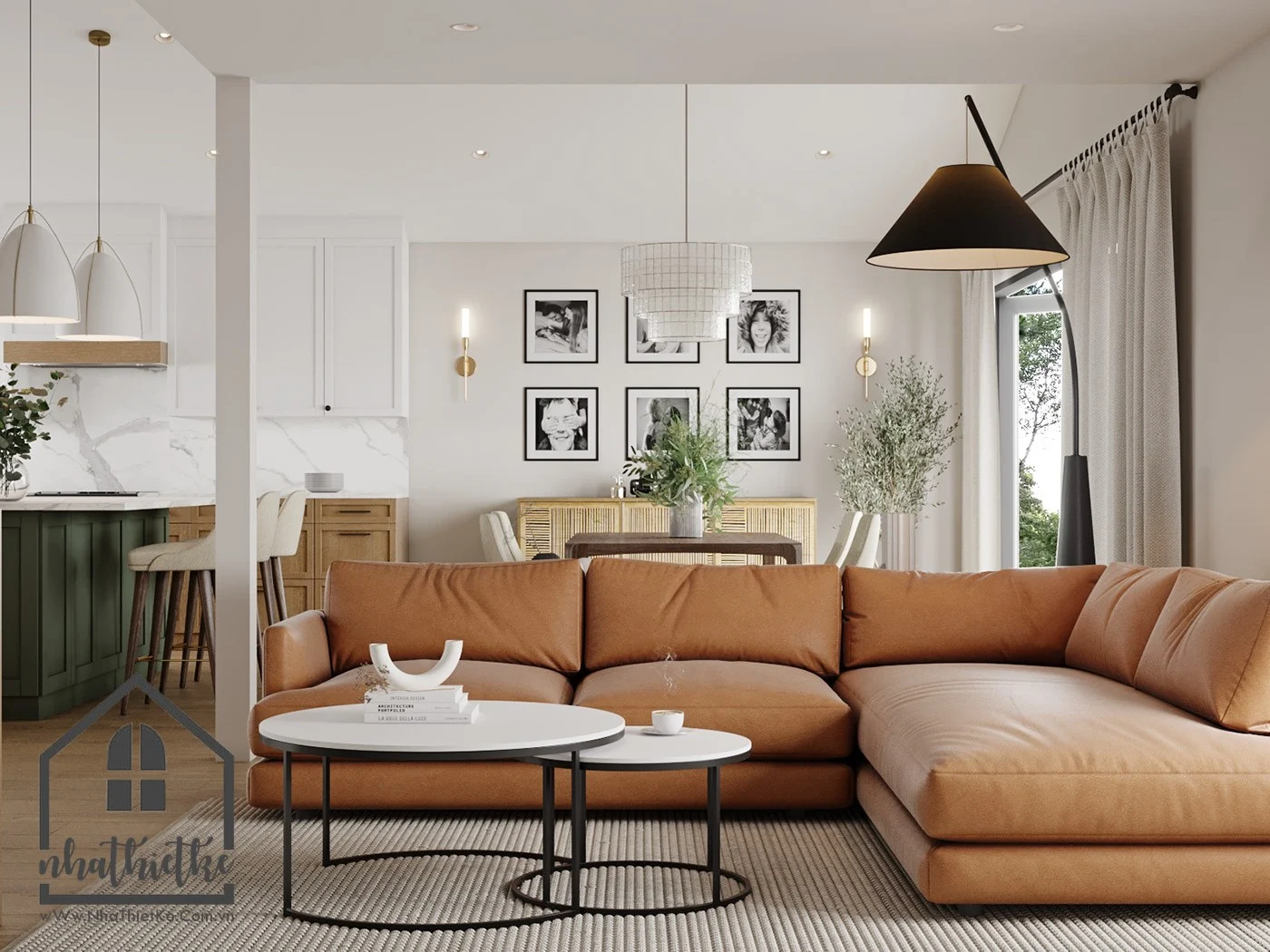 Thiết kế nội thất nhà biệt thự Long Biên theo phong cách Farmhouse