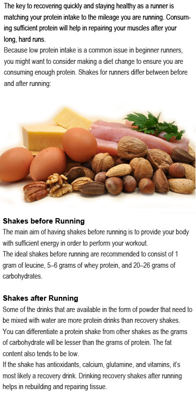 Protein shakes for runners