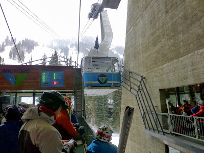 Boarding Snowbird's tram, Feb 22, 2014.

The Saratoga Skier and Hiker, first-hand accounts of adventures in the Adirondacks and beyond, and Gore Mountain ski blog.