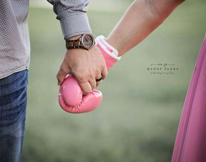 Powerful Photoshoot Of Woman Ready To Battle Breast Cancer While Her Husband Shaves Off Her Hair