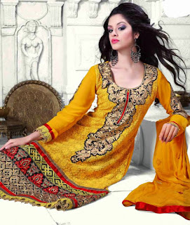 Yellow Anarkali Suit Online- Bollywood