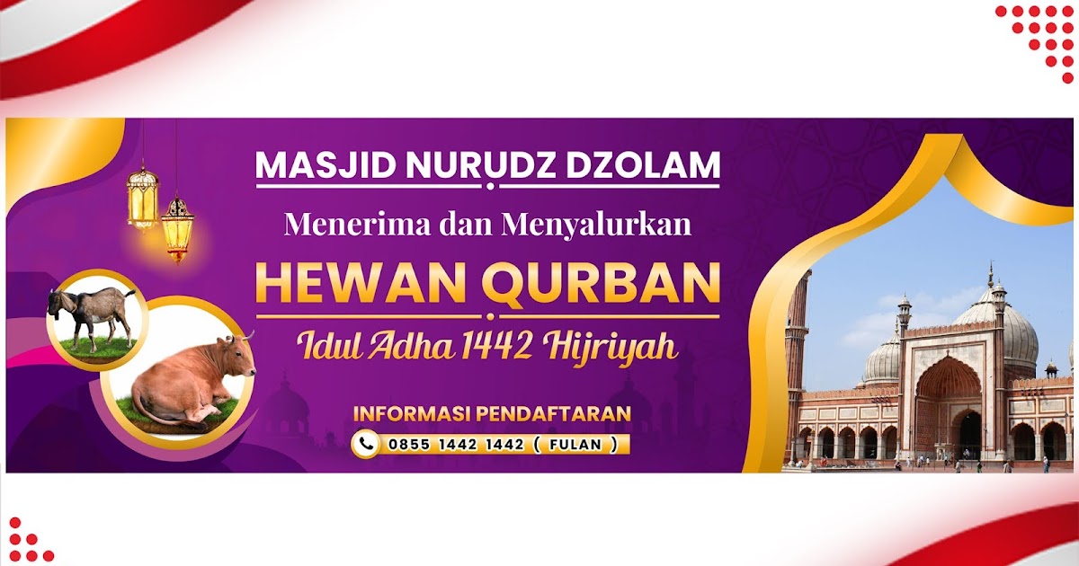 Spanduk Banner Qurban Idul Adha 1442 H 2022 M FREE CDR 