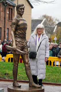 Billy McNeill's statue in Bellshill, unveiled by his wife Liz