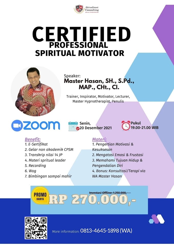 Gelar Non Akademik Certified Profesional Spritual Motivator (CPSM)