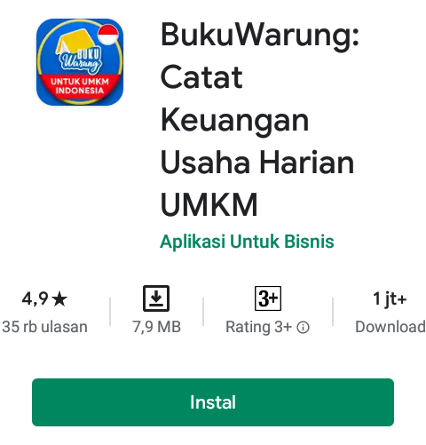 Buku Warung Aplikasi Pencatatan Keuangan Usaha Harian UMKM