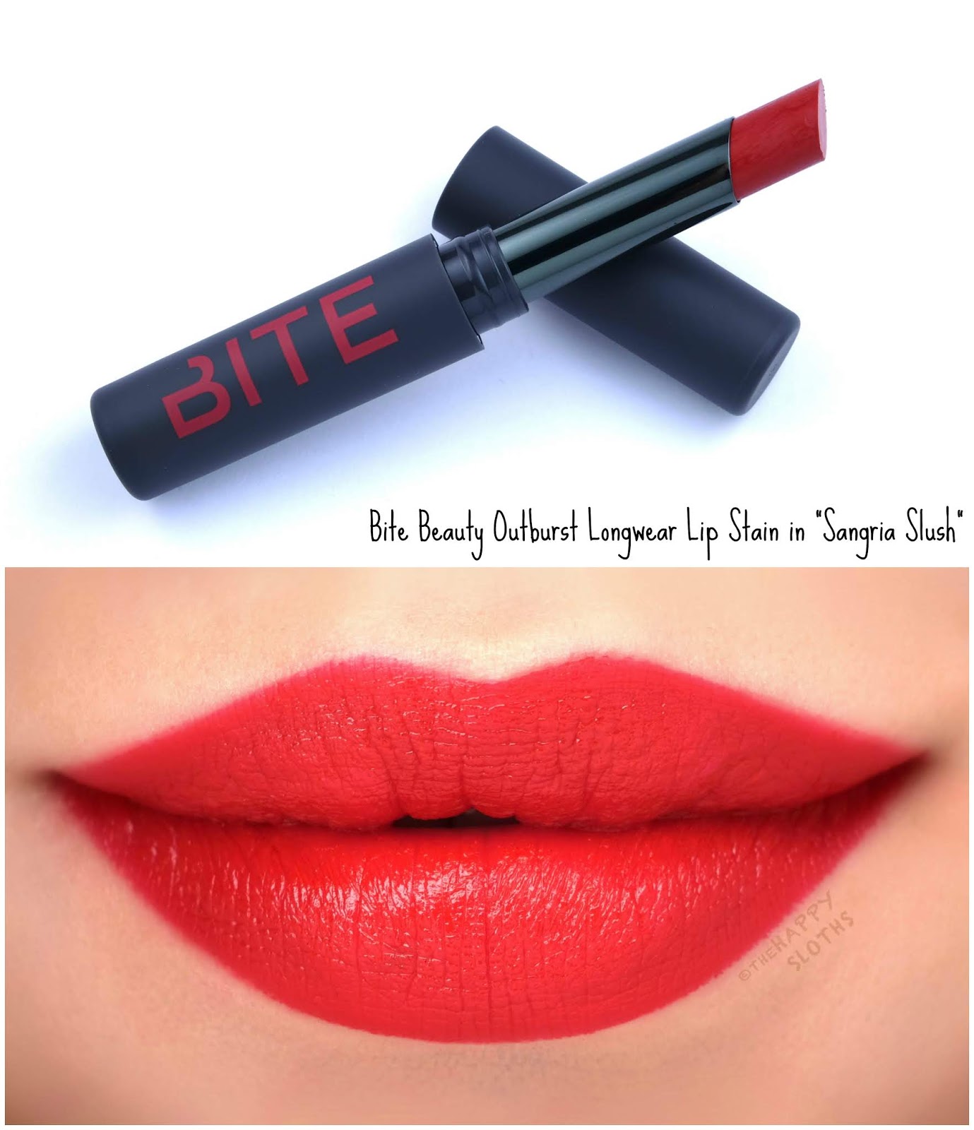 Bite Beauty | Outburst Longwear Lip Stain in "Sangria Slush": Review and Swatches