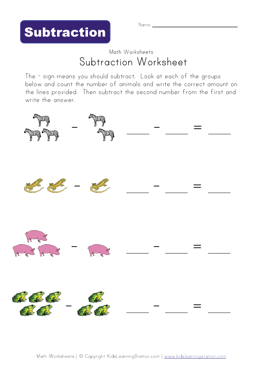 subtraction worksheets rod alaalm llatfal