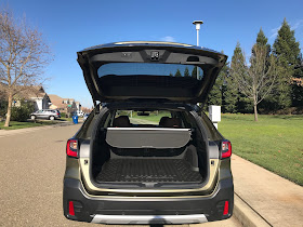 Tailgate open on 2020 Subaru Outback Touring XT