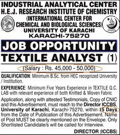 International Center for Chemical and Biological Sciences Jobs 2021