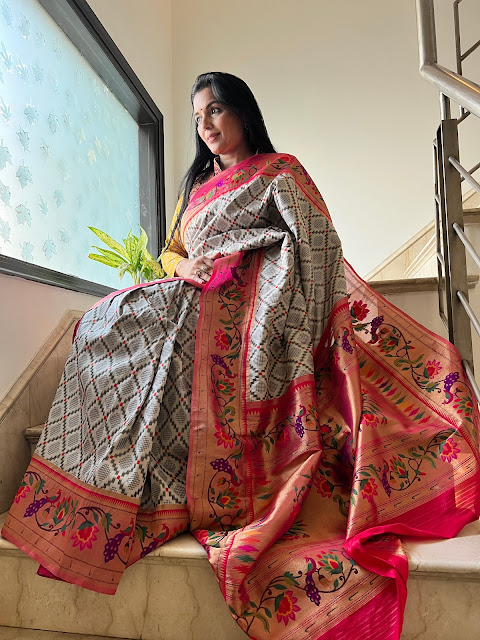 Banarasi saree with paithani inspired border