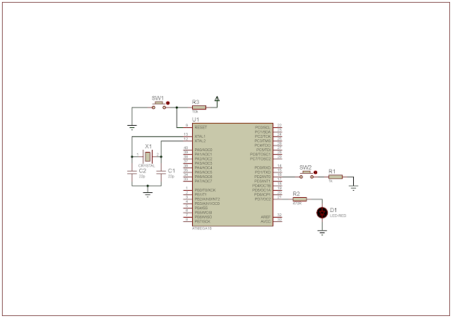 Atmega16 external interrupt programming example