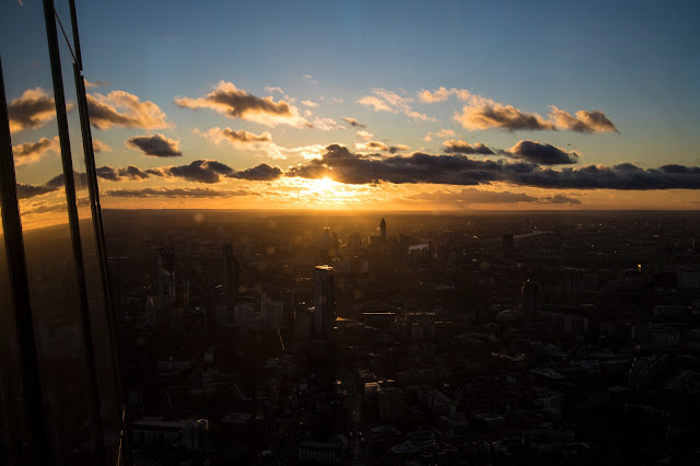 Panorama al tramonto dal The Shard-Londra