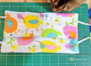 Pins and sew tucks, dust mask