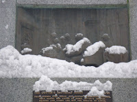 plaque with The cotter's saturday night lyrics, Robert Burns  statue, Stanley Park, Vancouver