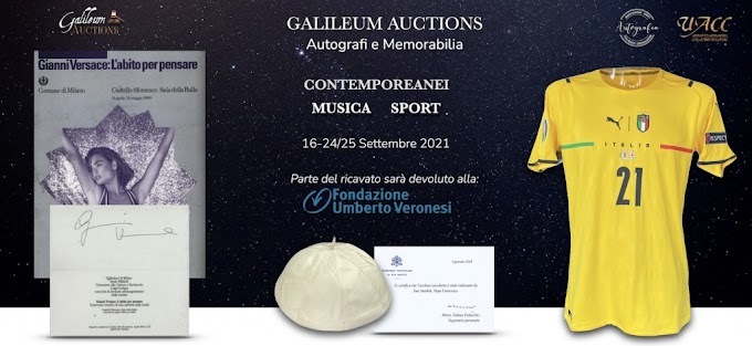 Asta benefica per la Fondazione Umberto Veronesi con autografi e maglie dei Vip dello sport e dello spettacolo