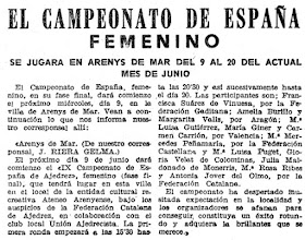 Presentación del IX Campeonato de España Femenino 1965