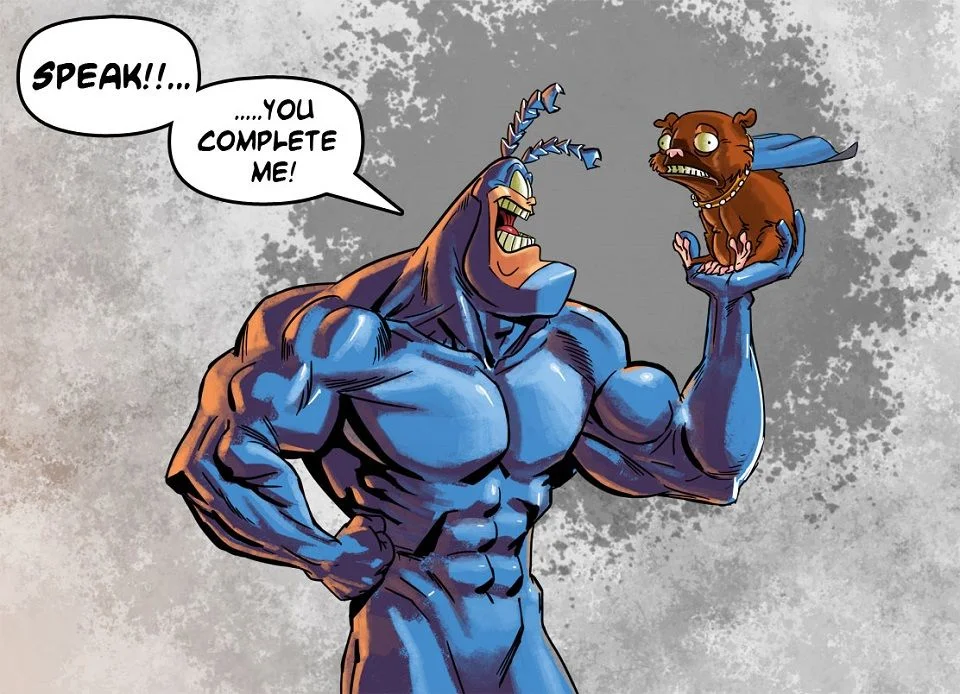 Иллюстрация "Тик-герой" The Tick, Тик-герой, Клещ, Человек-клещ, комиксы, мультсериал, сериал, Amazon