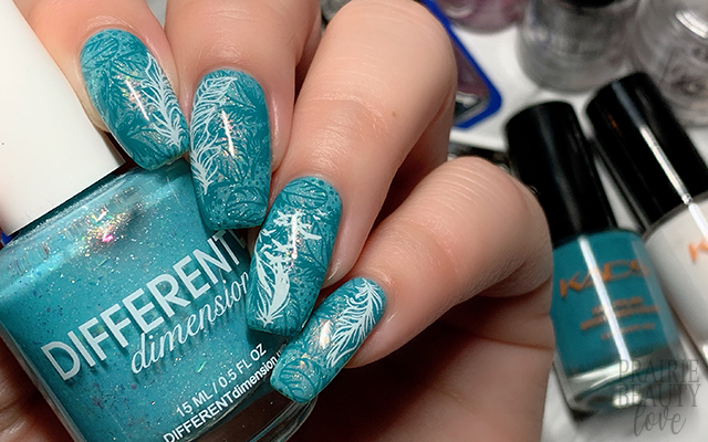 turquoise nail art with dior splash - SoNailicious