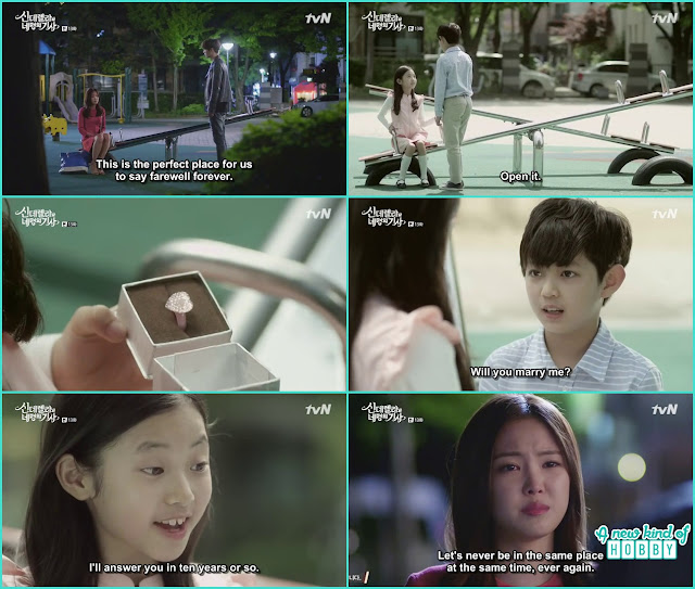  little hyun min propose Hye ji and in present hye ji say last goodbye to hyun min - Cinderella and Four Knights - Episode 13 Review (Eng Sub)