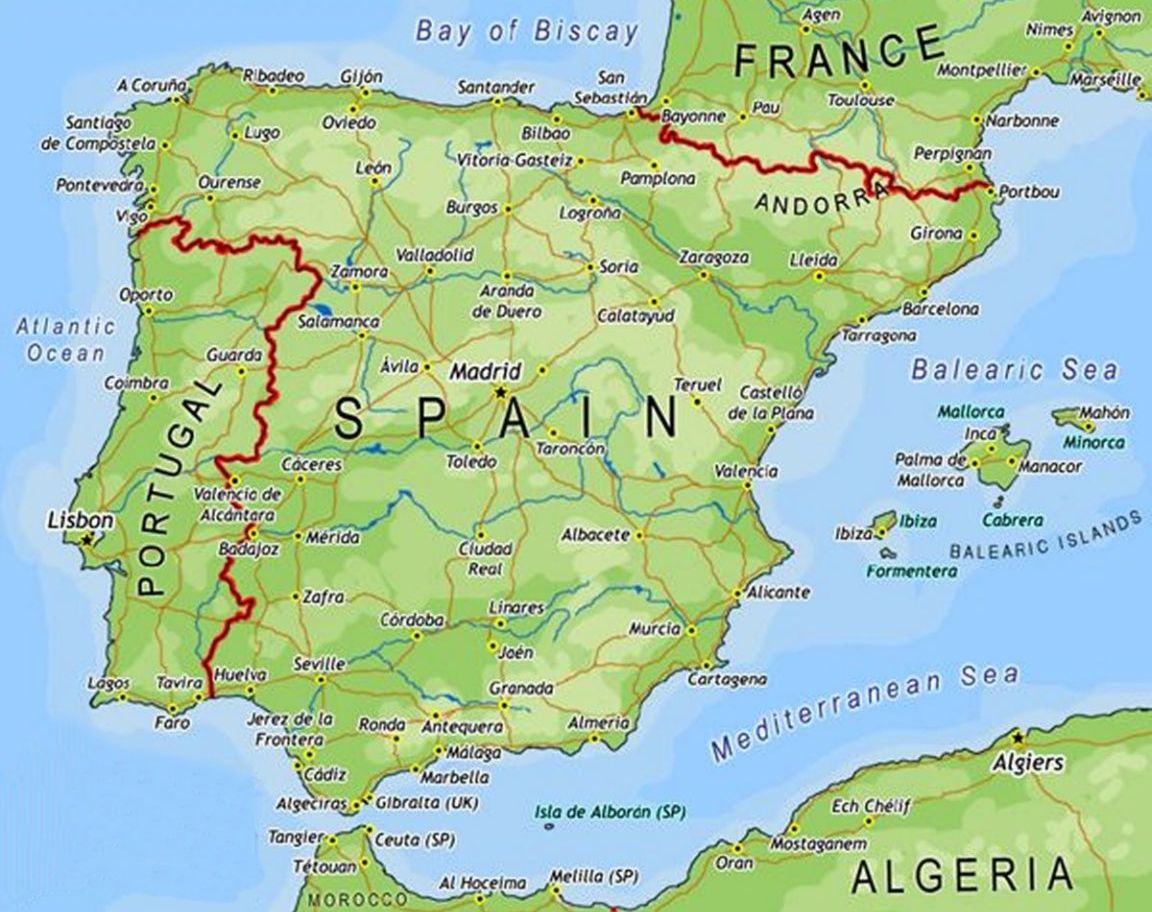 Spain Map Pictures and Information  Map of Spain Pictures 