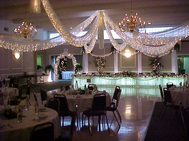 christmas lights at wedding