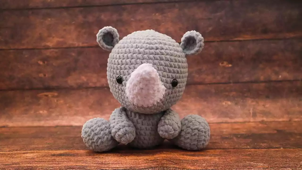 TEJE DIVERTIDO Y CREATIVO Rinoceronte Amigurumi a Crochet