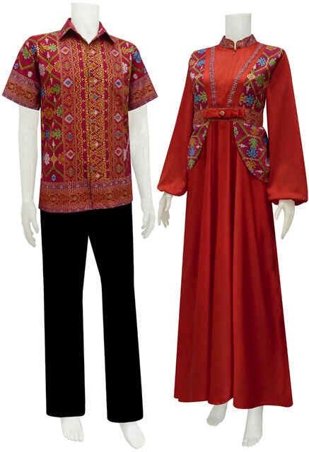  Model  Baju  Gamis  Batik  Motif Etnik  Batik  Bagoes Solo