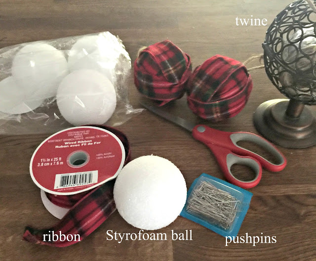 Easy Plaid Christmas ornament tutorial-www.goldenboysandme.com