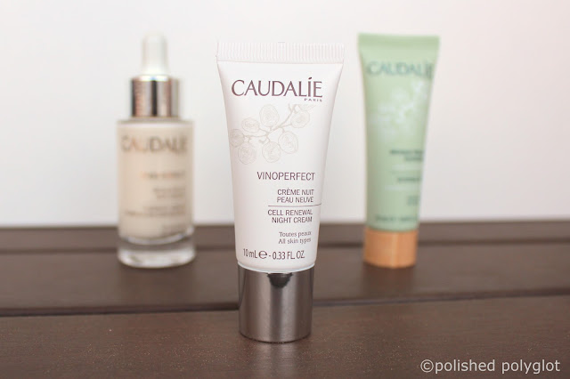 brightening anti dark-spot skincare routine: Caudalie Renewal night cream