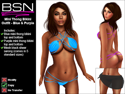 BSN Mini Thong Bikini Outfit