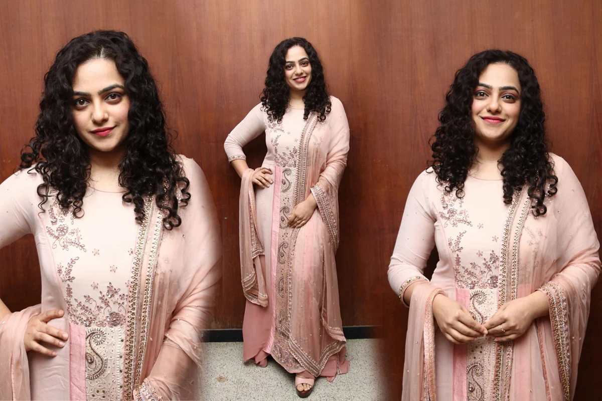 Actress Nithya Menon Stills at Psycho Movie Success Meet 